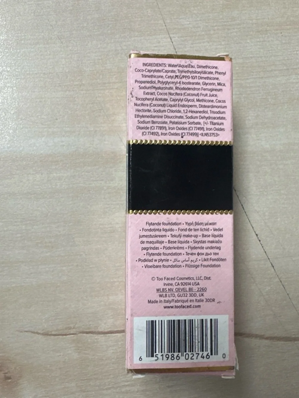 Too Faced Born This Way Foundation - Pink & Gold Accents